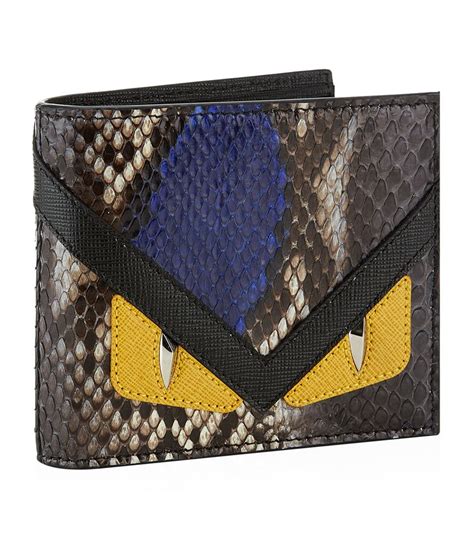 fendi wallet mens monster|Fendi monster eyes bifold wallet.